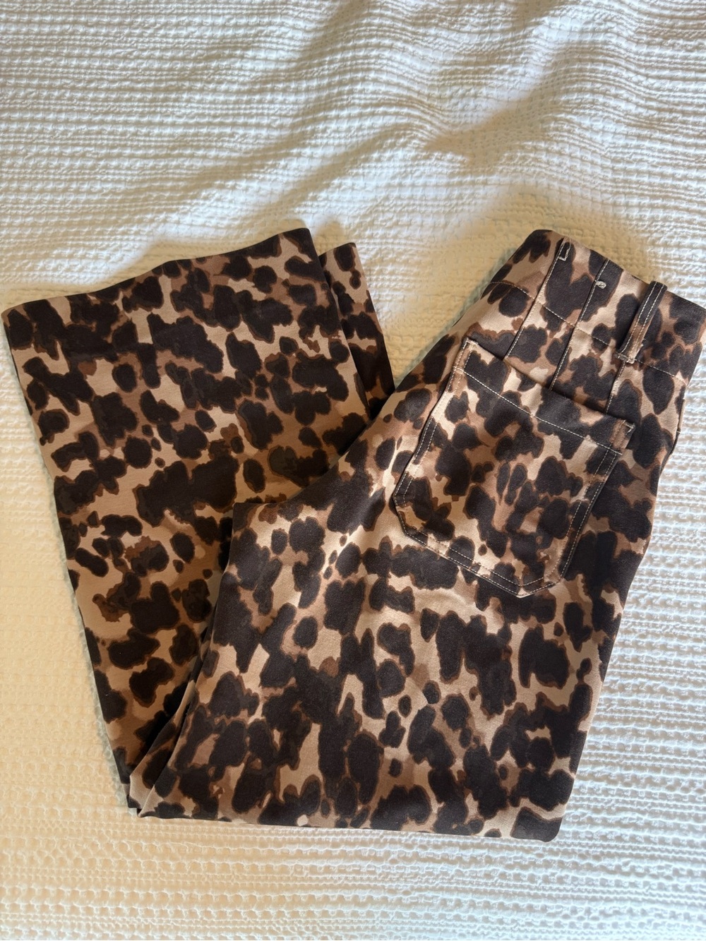 Anthropologie Leopard Print Ankle Pants in Brown and Black